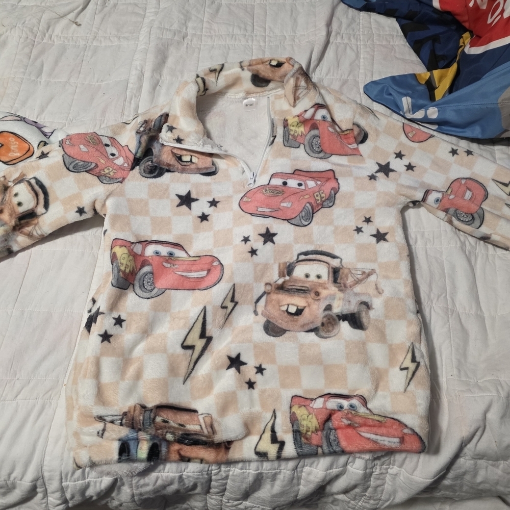 Disney Cars Checkered Fleece Pullover